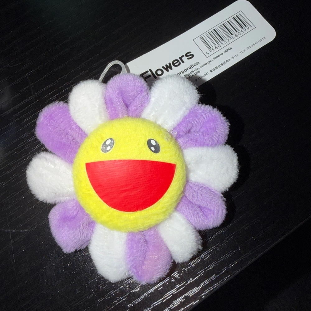Takashi Murakami Flower Plush Pin - Brand New